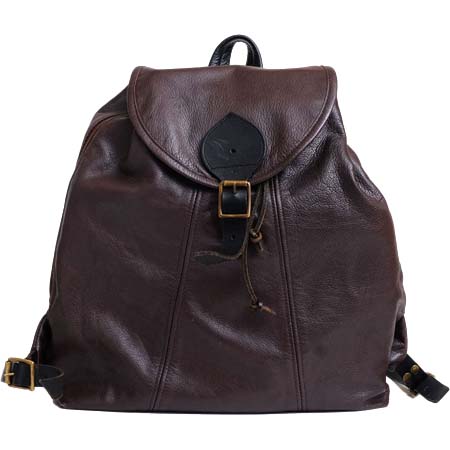 Jas-M.B.(ジャスエムビー) 牛革 ヴィンテージ加工 ダークブラウン リュック