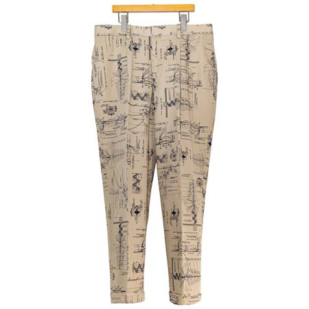 Jipijapa(ヒピハパ) ワンタックトラウザーズ(プリントチノ)