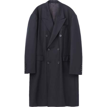 JOHN LAWRENCE SULLIVAN(ジョンローレンスサリバン) Shadow stripe wool double breasted coat