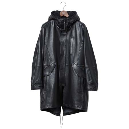 JOSEPH ABBOUD(ジョセフアブード) ベジタブルラムスキンレザーコート