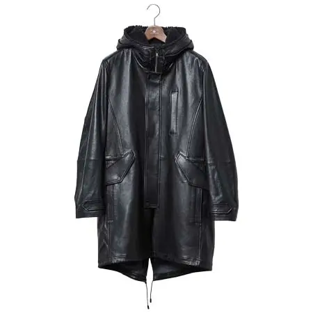 JOSEPH ABBOUD(ジョセフアブード) ベジタブルラムスキンレザーコート