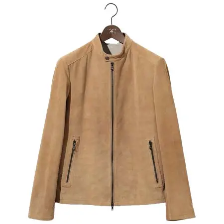 JOSEPH ABBOUD(ジョセフアブード) ゴートスウェード シングルライダース ジャケット