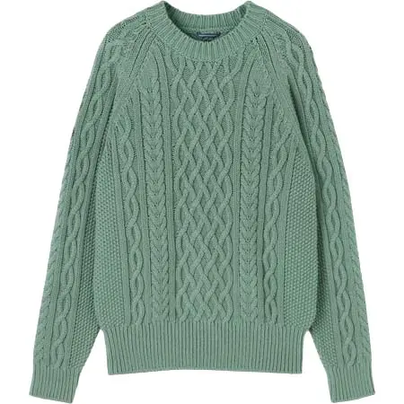 jun hashimoto(ジュンハシモト) ARAN CREWNECK KNIT