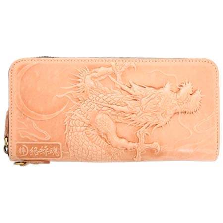 絡繰魂(カラクリタマシイ) 龍柄エンボスレザーウォレット