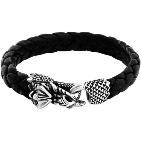 KING BABY(キングベイビー) K40-8164 Leather Bracelet w/Small Dragon Clasp