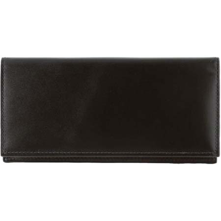 L’arcobaleno(ラルコバレーノ) フレンチカーフ 二つ折りロングウォレット BLACK