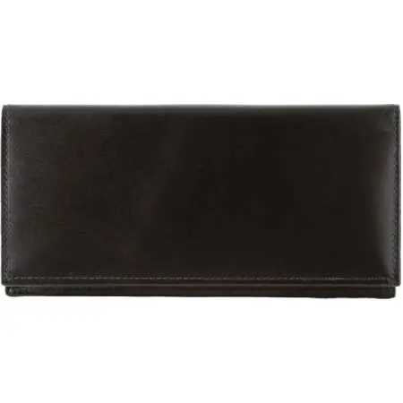 L’arcobaleno(ラルコバレーノ) フレンチカーフ 二つ折りロングウォレット BLACK