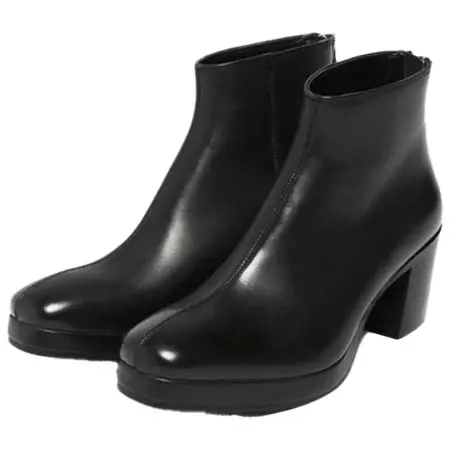 LEGENDA(レジェンダ) Back Zip Leather Heel Boots [LSH037]