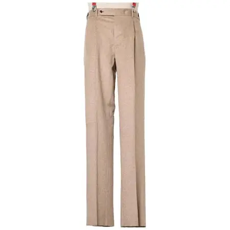 LIVERANO＆LIVERANO(リベラーノ＆リベラーノ) カシミア 1プリーツサイドアジャスターテーパードパンツ LL3200520123