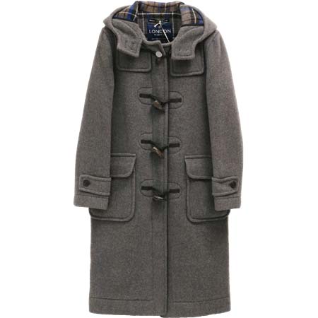 LONDON TRADITION(ロンドントラディション) 英国製ロングダッフルコート A38 Mid Grey グレー×チェック