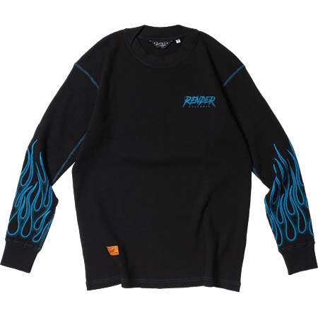 LOST CONTROL(ロストコントロール) Organic Waffle L/S Pullover -Graphic-