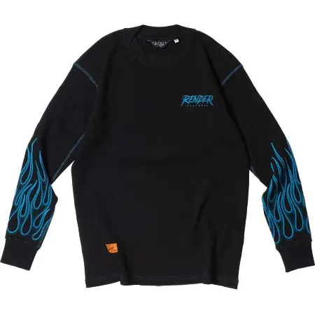 LOST CONTROL(ロストコントロール) Organic Waffle L/S Pullover -Graphic-