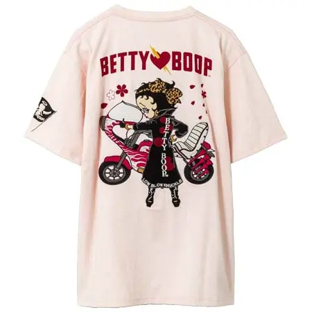 Low Blow Knuckle(ローブロウナックル) “特攻服ベティ”刺繍入りTシャツ