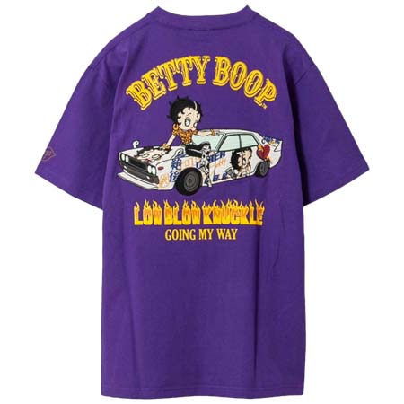 Low Blow Knuckle(ローブロウナックル) “痛車ベティ”刺繍入りTシャツ