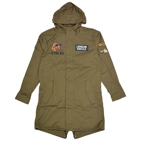 Low Blow Knuckle(ローブロウナックル) ×スヌーピー FLYING ACEモッズコート