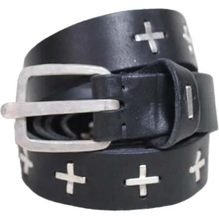 m.a+(エムエークロス) “+” studded q buckle med belt
