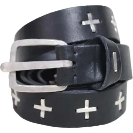 m.a+(エムエークロス) “+” studded q buckle med belt