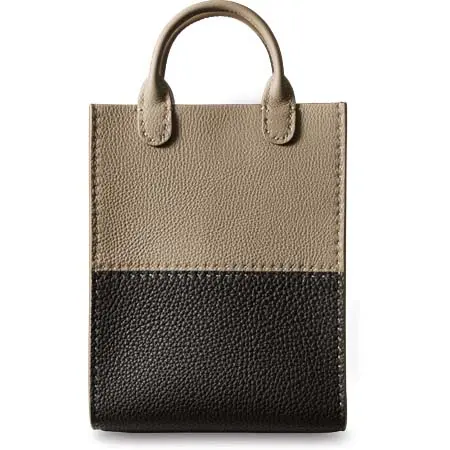 MAISON TAKUYA(メゾンタクヤ) Container Shoulder(XS)German Shrunken Calf×LambTortora/Black×Grey