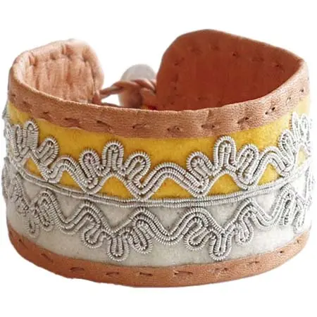 MARIA RUDMAN(マリアルドマン) SAMI (L) Yellow レザーブレスレット