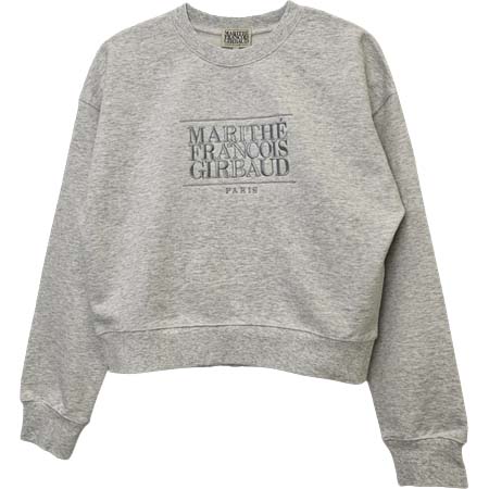 MARITHE FRANCOIS GIRBAUD(マリテフランソワジルボー) W CLASSIC LOGO CROP SWEATSHIRT