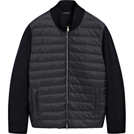 Massimo Dutti(マッシモドゥッティ) Contrast knit puffer jacket