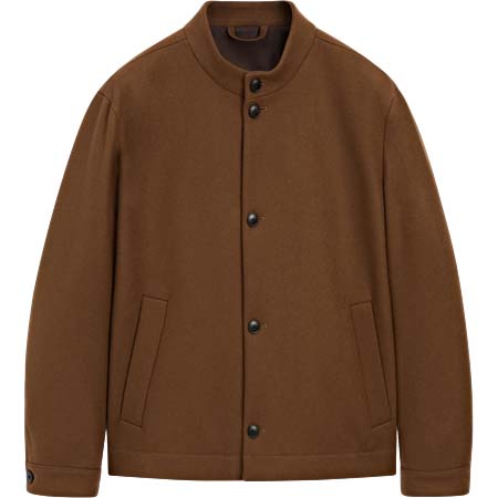 Massimo Dutti(マッシモドゥッティ) Wool blend button-up jacket