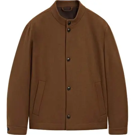 Massimo Dutti(マッシモドゥッティ) Wool blend button-up jacket
