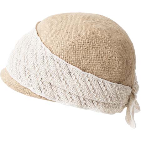mature ha.(マチュアーハ) jute scarf cap