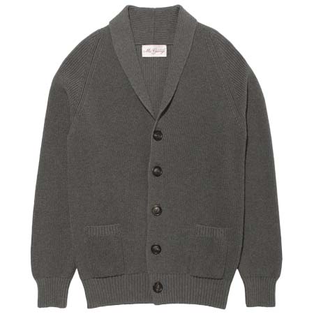 MC GEORGE(マックジョージ) コットン　ショールカラーカーディガン グレー