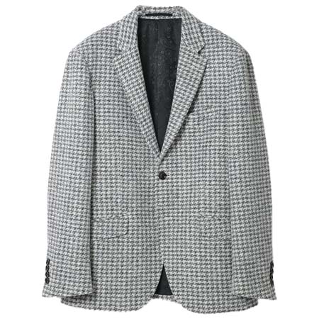 Men’sBigi(メンズビギ) ウールチェックジャージジャケット