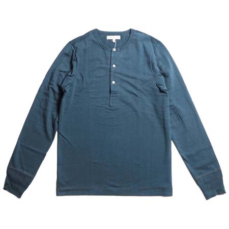 Merz b.Schwanen(メルツベーシュヴァーネン) 長袖ヘンリーネックTシャツ