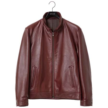 MICHEL KLEIN HOMME(ミッシェルクランオム) レザースタンドブルゾン