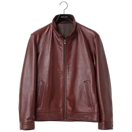 MICHEL KLEIN HOMME(ミッシェルクランオム) レザースタンドブルゾン