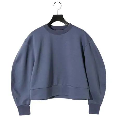 MIDIUMISOLID(ミディウミソリッド) Ladies カーブスリーブダブルニットプルオーバー