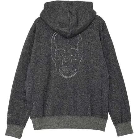 mila schon(ミラ ショーン) メンズ スウェット フードパーカー ラメモレトンスカル