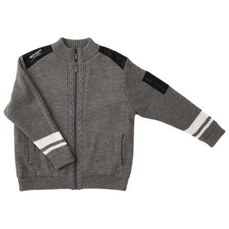 MU SPORTS(エムユースポーツ) メンズケーブルニットブルゾン（700Q7600）