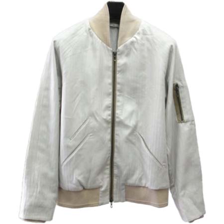 N4(エヌフォー) MA-1ブルゾン BEIGE STRIPE