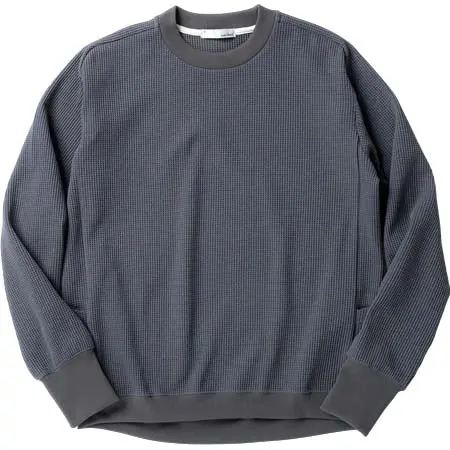 narifuri(ナリフリ) マルチテックワッフルクルーネックスウェット