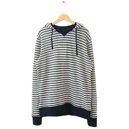 NATIC(ナティック) コットンウールリネンボーダーパーカー