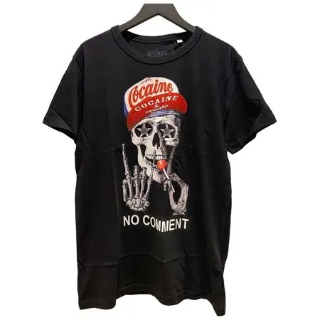 NO COMMENT PARIS(ノーコメントパリ) T-SHIRT M-CREW SKULL LOLLIPOP BLACK NCP85