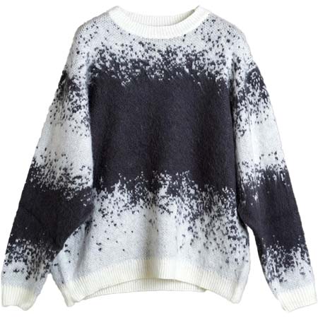 NO ID.(ノーアイディー) グラデーションモヘヤタッチニットC/N-PO