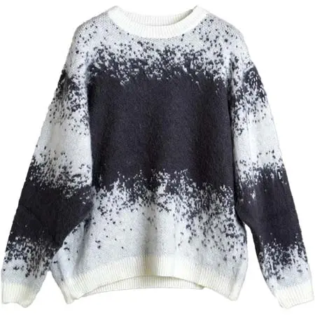 NO ID.(ノーアイディー) グラデーションモヘヤタッチニットC/N-PO