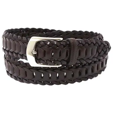 nostroatout(ノストロアテュー) レザーメッシュ ベルト イタリア製帯 w95