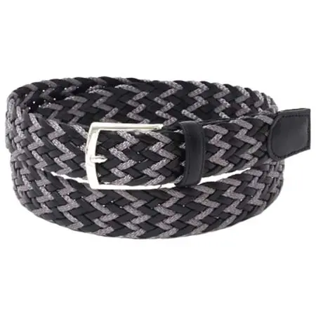 nostroatout(ノストロアテュー) レザー×レーヨン メッシュ ベルト w95