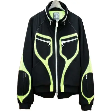 Obelisk(オベリスク) ウエーブメッシュMIXニットブルゾン