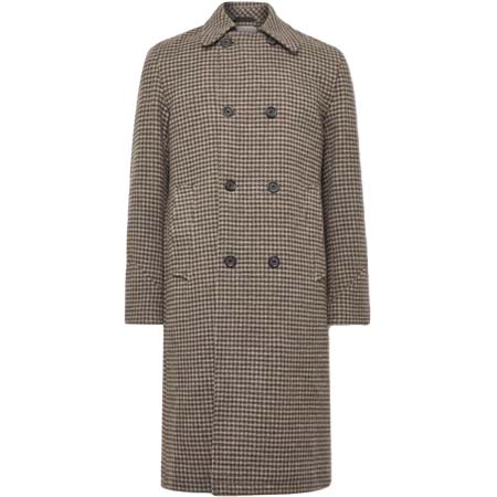 Oliver Spencer(オリバースペンサー) ウール ダブルブレストコート ハウンドトゥース柄