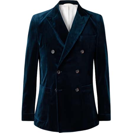 Oliver Spencer(オリバースペンサー) コットンベルベット ダブルブレストブレザー