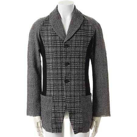 OURET(オーレット) WOOL CHWCK GAUZE SHAWL COLLAR JACKET