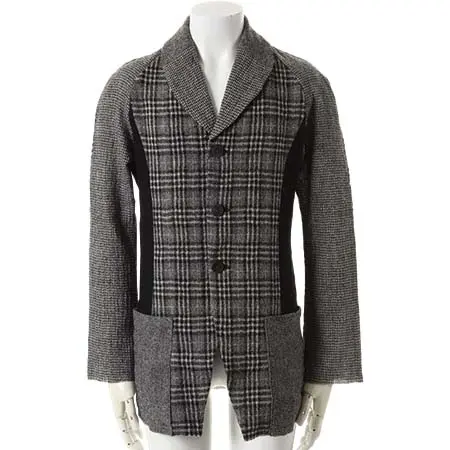 OURET(オーレット) WOOL CHWCK GAUZE SHAWL COLLAR JACKET