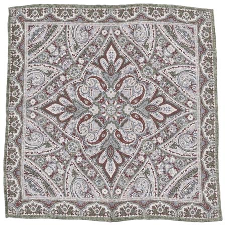 PAOLO ALBIZZATI(パオロアルビザッティ) リバーシブル ペイズリー×ペイズリー チーフ